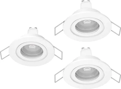 Obrázek produktu pro EGLO Sada 3 LED bodových světel Barranco, stropní svítidlo do koupelny, plastové stropní svítidlo v bílé barvě, koupelnové světlo s teplým bílým světlem, včetně patice GU10, stupeň krytí IP44