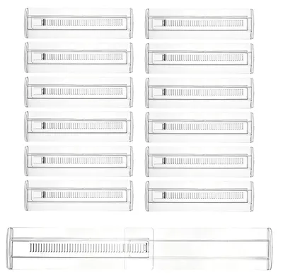 Obrázok produktu pre Sada 12 nastaviteľných deličov do zásuviek, plastové (28,5–50,5 cm)