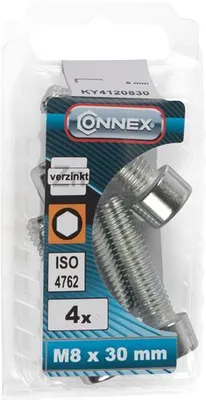 Produktbild von Connex Innensechskantschraube CY M8x30 4 Stück VZ - KY4120830