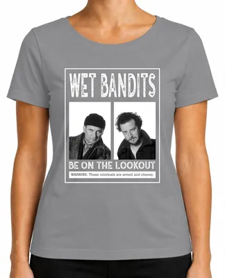 Obrázok produktu pre Wet Bandits Harry Marv Mugshot - Kevin Home Alone Dámske tričko Wet Bandits Ugly Christmas Sweater Christmas, sivé, M