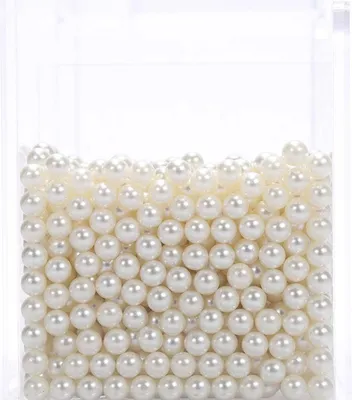 Image de 1000 pièces Blanc perle pour organisateur de maquillage, support de pinceaux de maquillage, boîte de maquillage en acrylique, boîte de rangement de pinceaux cosmétiques avec couvercle
