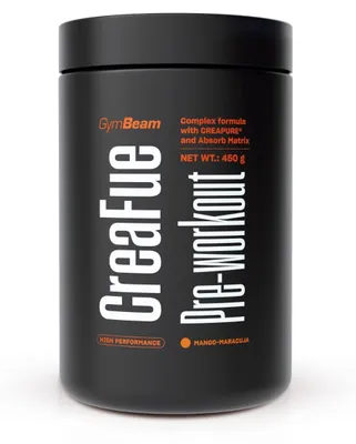 Produktbild von GymBeam - CreaFue Pre-workout, 450 g, Mango Maracuja