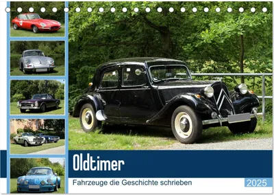 Produktbild von Oldtimer - Fahrzeuge die Geschichte schrieben (Tischkalender 2025 DIN A5 quer), CALVENDO Monatskalender