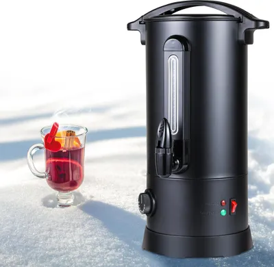 Image de Bettizia Chaudière à vin chaud 10L inox robinet thermostat 1800W protection contre la surchauffe indicateur de niveau