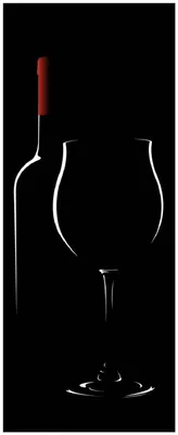 Produktbild von Wallario Memoboard Magnettafel aus Glas, Größe 32 x 80 cm, Motiv Rotwein bei Nacht