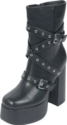 Produktbild von KOI Stiefel Damen Altmeri Heeled Plattform Boots schwarz EU40