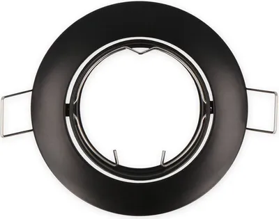 Produktbild von Einbaustrahler GU10 35° Schwenkbar Ø80mm Bohrloch Aluminium & GU5.3 Fassung 12V für LED Leuchtmittel 50mm Schwarz, Rund