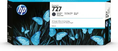 Image de HP 727 Mattschwarz Tintenpatrone 300ml