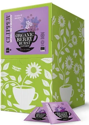 HERBATKA O SMAKU CZARNEJ PORZECZKI I MALINY BIO (250 x 2,5 g) 625 g - CLIPPER