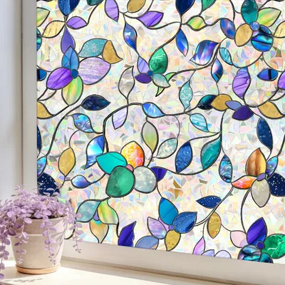 Fensterfolie Regenbogeneffekt 3D, 90x200 cm, UV-Schutz, dekorativ