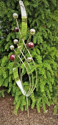 Produktbild von Skulptur Venedig klein Edelstahl violett Pflanzstecker Gartenstecker Beetstecker