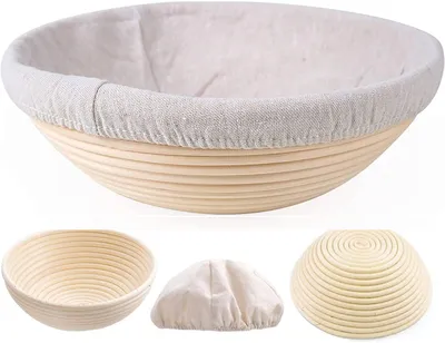 Runde Rijsmand 25×8 cm – natürliches Peddigrohr für Brotteig