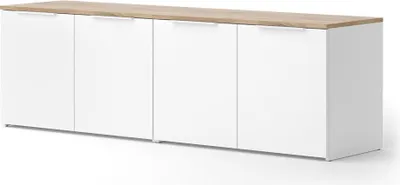 Produktbild von Wohnwand Vicco Wido Weiß/Sonoma 2 Teile, Model 51726