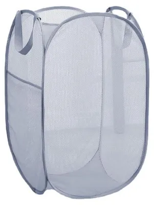 Zusammenklappbarer Wäschekorb, Pop-up, 58x36x36 cm, grau