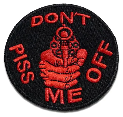 Produktbild von Don´T Piss Me Off Biker - Aufnäher, Bügelbild, Aufbügler, Applikationen, Patches, Flicken, Zum Aufbügeln, Größe: Ø 7,3 cm