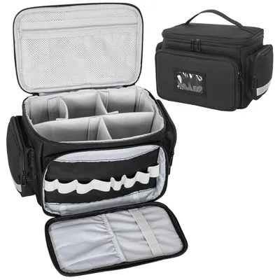 Image de Trousse de premiers secours vide, trousse d'urgence, trousse pour infirmiers, soins à domicile, trousse médicale, voyage, noire, 36,5 x 18 x 21 cm