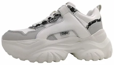 Imagen del producto de Zapatillas deportivas Buffalo para mujer, modelo con cordones, color blanco, ideales para uso casual