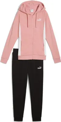 Immagine prodotto di Puma tuta da jogging donna in cotone con cappuccio, colore:Rosa, taglia:S