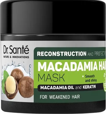 Imagen del producto de DR. SANTE Mascarilla regeneradora para el cabello con aceite de macadamia y queratina, 300 ml