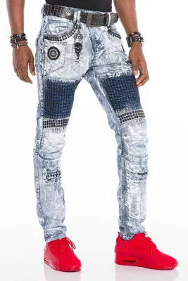 Produktbild von CD529 Herren Röhrenjeans mit extravaganter Waschung in Straight Fit