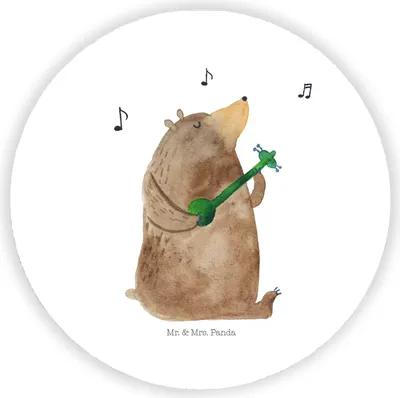 Produktbild von Mr. & Mrs. Panda magnet Bär Gitarre - Weiß - Geschenk, Teddy, whiteboardmagnet, für fotos, pinnwand, magnettafel, Kühlschrankmagnet