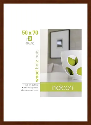Produktbild von accent by nielsen Holz Bilderrahmen Apollon, 50x70 cm, Wengé