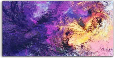 Produktbild von Coloray Acrylbild 120x60  Wandbild Acrylbilder abstrakte farbenfroh Flieder Wolken