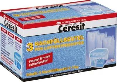 Produktbild von Ceresit Luftentfeuchter Nachfüll 3x1kg 3 Nachfüllbeutel à 1 kg