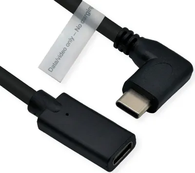Produktbild von ROLINE Video-Verlängerungskabel (DP Alt Mode) USB Typ C-C, ST/BU, schwarz, 2 m