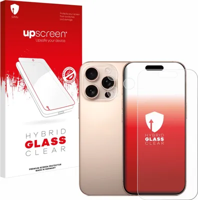 Produktbild von upscreen Schutzglas für Apple iPhone 16 Pro (Display+Kamera) Schutzfolie Panzer Folie Glas Display Schutz klar