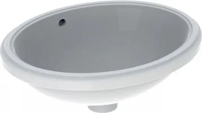 Produktbild von Geberit Unterbauwaschtisch VariForm oval, 480 x 390 mm, ohne Hahnloch, mit Überlauf weiß