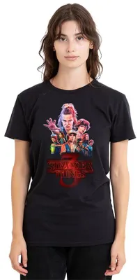 Zdjęcie produktu dla Koszulka damska "Stranger Things" sezon 3, czarna, rozmiar S