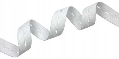 Produktbild von Berotex Gummiband mit Knopfloch Weiß 30 mm 5m