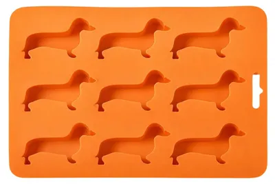 Teckel-Silikon-Eiswürfelform – lustige Hundeform, 1 Stück