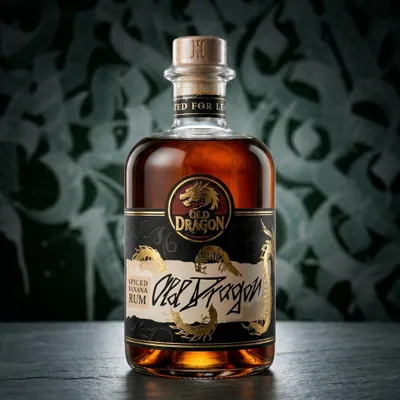 Produktbild von Old Dragon – Premium Spiced Banana Spirituose auf Rum-Basis – 0,5L 40% vol