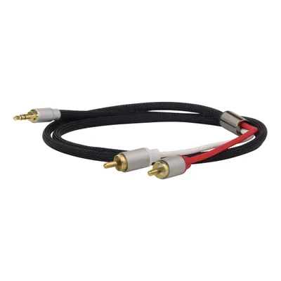 Zdjęcie produktu dla Kabel audio stereo Dynavox 3 m, wtyk jack 3,5 mm na wtyk RCA (wtyk – wtyk)