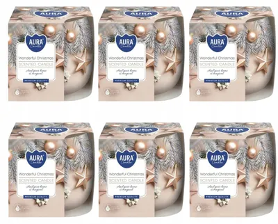 Produktbild von Bispol Aura Duftkerze im Glas 6er Pack Weihnachtsduft