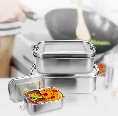 Produktbild von TolleTour Edelstahl Brotdose,Nachhaltige Lunchbox für Büro Schule Picknick,800ml+1200ml