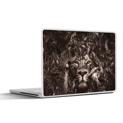 Produktbild von MuchoWow® Laptop Aufkleber Sticker Cover Flamingo - Affe - Tiere 36.5x27.5 cm - Laptop-Sticker