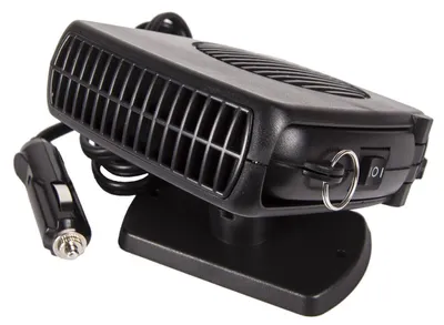 Produktbild von 150W 12V Ventilator Lüfter Gebläse Keramik Heizlüfter Für KFZ PKW Auto Heizung Heizgeräte aus Kunststoff Kabellänge 110 cm Stromkabel Schwarz Tragbar
