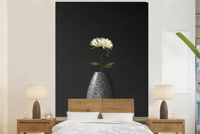 Produktbild von MuchoWow® Fototapete für Wohnzimmer oder Schlafzimmer Wandtapete Vinyl Motivtapete Stilleben - Vase - Blume - 180x280 cm - Wallpaper