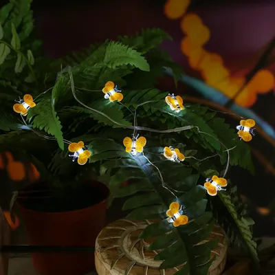 Produktbild von LED Drahtlichterkette Schmetterling - 10 weiße LED - L: 120cm - Batteriebetrieb - für Innen