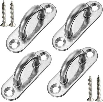 Produktbild von Famanu Plafondhaken Set mit Befestigungsmaterial - Edelstahl 304, 4 Stück