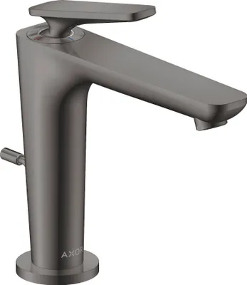 Imagen del producto de AXOR Citterio C, grifo monomando para lavabo, modelo 125, con tecnología CoolStart y sistema de desagüe con varilla, acabado en cromo  pulido