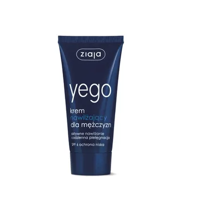 A product shot of a blue tube of men's moisturizer against a white background.