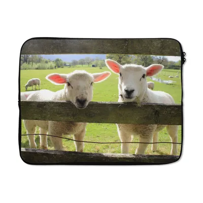 Produktbild von MuchoWow® Laptop Hülle 15 Zoll Schafe - Tiere - Bauernhof Laptoptasche - Laptoptasche - Sleeve - Rundum-Schutz