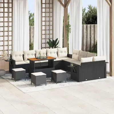 Produktbild von Möbel Garten-Sofa-Set 14 pcs Schwarz Poly-Rattan - Gartenmöbelgarnituren 3361810