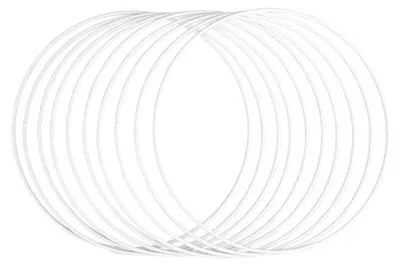 Immagine prodotto di Rayher 25215102 Rayher Metallringe-Set beschichtet weiß Ø 20,0 cm 10 St.