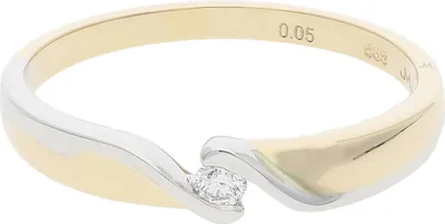 Produktbild von JuwelmaLux Ring 585 Gold und Weißgold mit Brillant JL10-07-3231 56