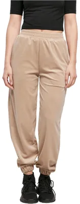 Immagine prodotto di Urban Classics Donna Pantaloni in velluto a vita alta Softtaupe - S